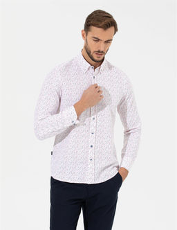 K_rm_z_ Slim Fit Uzun Kollu G_mlek