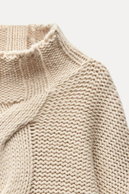 CABLE KNIT SWEATER - Zara фото 7