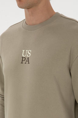 Erkek A__k Haki Basic Sweatshirt Sepette S_rpriz _ndirim - U.s. polo assn фото 7