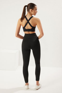 TRENDYOLMILLA Siyah Reflektor Bask? Detayl? Tam Boy Orme Spor Tayt THMSS25TY00012  фото 6