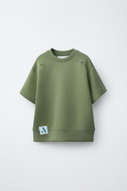 CAMISETA SPORTY LOGO / Verde medio - Zara фото 4