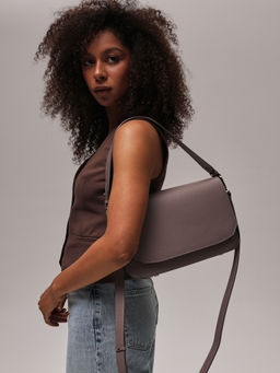 Сумка на плечо Deboro 30512 розово-серый