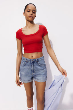 Camiseta cropped de canale