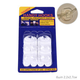 Крючок для крепления гирлянды 22х27 мм набор 6 штук / CL-06 /уп 10/240/ - Галеонтрейд фото 4