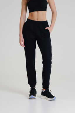 Брюки трикотажные удлиненные Черный