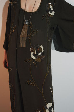 LIMITED EDITION JACQUARD EMBROIDERED BEADED DRESS - Zara фото 2