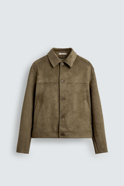 FAUX SUEDE REGULAR FIT JACKET - Zara фото 9