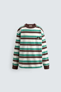 7-14 YEARS / STRIPED T-SHIRT WITH HARRY LAMBERT FOR ZARA X DISNEY PATCH