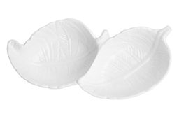 Соусник 2 секции 15*7,5*2,5 см 50 мл "Листок"