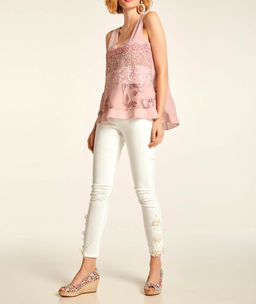 Леггинсы, бело-серые - Ashley brooke фото 3