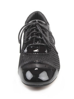 03-H17C-30AG BLACK Полуботинки женские (натуральная кожа)