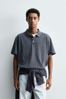 WASHED RELAXED FIT POLO SHIRT - Zara фото 2