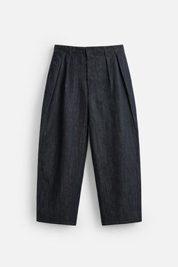 PLEATED WIDE-LEG JEANS - Zara фото 8