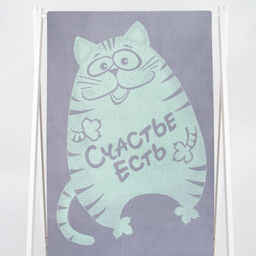 Полотенце махровое 6с102.411ж1 Счастье есть(мятный2) 67х150см