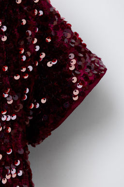 SEQUIN DRESS WITH VELVET BOW - Zara фото 4