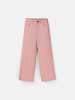 Брюки палаццо джинсовые "Розовые" 7+