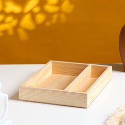 Кашпо деревянное 25.5204.5 см Макарунас, натуральный Дарим Красиво  фото 2