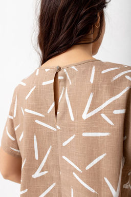 Блузка ТБ-97л беж-геометрия - Took a look фото 5