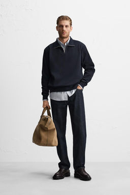 BASIC QUARTER ZIP SWEATSHIRT - Zara фото 26