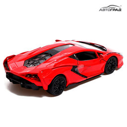 Машина металлическая LAMBORGHINI Sian FKP 37, 1:32, открываются двери, инерция, цвет красный - Автоград фото 5
