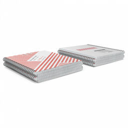 Цена за 4 шт. Тетрадь общая с пластиковой обложкой на спирали ErichKrause Red Concept, А5, 80 листов, клетка  фото 3