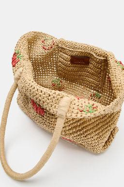 SHOPPER BORDADO / Beige claro - Zara фото 5