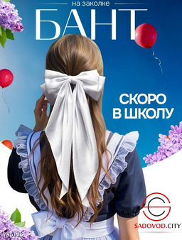 Бантик на заколке для волос