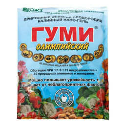 Компл.орг.-мин.удобр. "ГУМИ Олимпийский" (калийный нано-гель+90 эл. и минералов) 300г "Башинком"