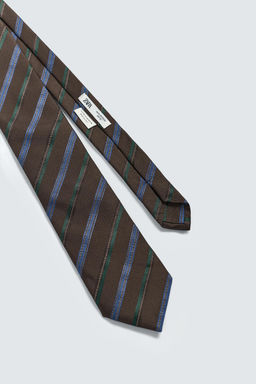 100% SILK STRIPED TIE LIMITED EDITION - Zara фото 4