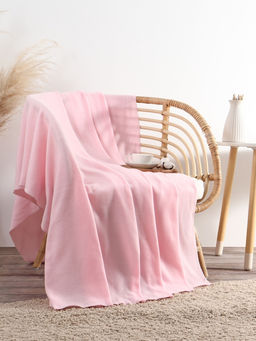 Плед "Экономь и Я" Розовый 150*130 см, пл.160 г/м2, 100% п/э