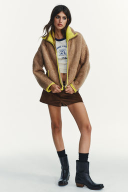 CONTRASTING TRIM CARDIGAN