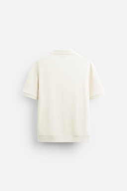 TEXTURED POLO SHIRT WITH RIBBED TRIMS - Zara фото 60