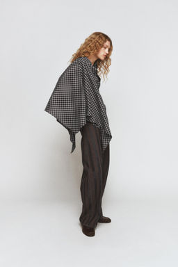 ZW COLLECTION CHECK SHIRT WITH SCARF - Zara фото 5
