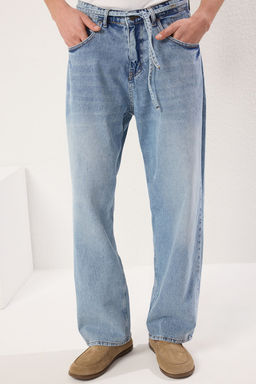 TRENDYOL MAN Mavi Erkek Baggy Fit Jeans Bol Kot Pantolon TMNSS25JE00002 - Trendyolmilla фото 5