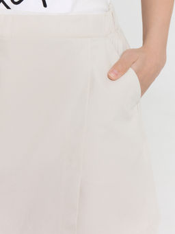 Шорты-юбка для девочек бежевые - Mark formelle фото 5