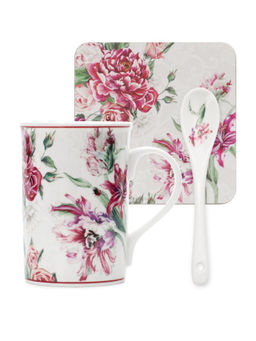 Кружка RED BLOSSOM 330мл с ложечкой и подставкой - SIJ фото 6