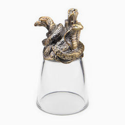 Рюмки для водки «Змеи», набор на 3 персоны, стопка 30 мл, цвет бронза