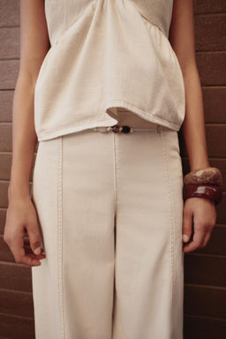 Z1975 WIDE-LEG HIGH-WAIST BEADED JEANS - Zara фото 13