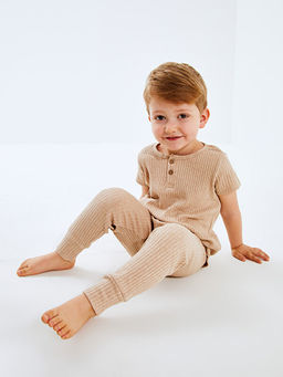Bisiklet Yaka Basic Erkek Bebek Pijama Tak?m