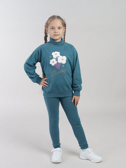 CRB wear / CWJG 70538-39-428 Брюки модель легинсы для девочки,морская волна  фото 3