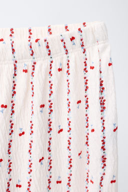 6-14 YEARS/ CHERRY AND FLOWER PRINT SHIRT AND TROUSERS PYJAMAS - Zara фото 8