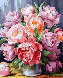 Алмазная мозаика на подрамнике 40x50 Пионы / YSG28002 /уп 30/