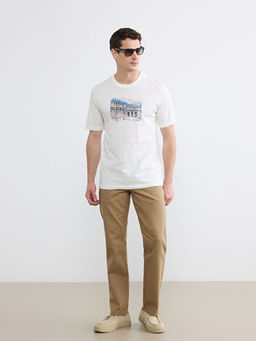 Bisiklet Yaka ?zmir Bask?l? Erkek Ti??rt