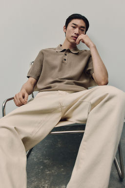 Polo en punto texturizado Regular Fit - H&m фото 7