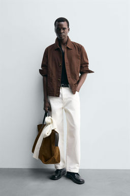 EMBROIDERED STRUCTURED OVERSHIRT