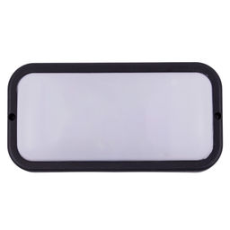 ULW-Q228 18W/6500K IP65 BLACK Светильник светодиодный влагозащищенный. Прямоугольник. Дневной свет (6500K). 195?95?35мм. Корпус черный. ТМ Volpe