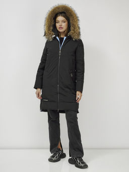 Куртка ПРЕМИУМ КЛАССА зимняя с мехом ЕНОТА, черного цвета - Mtforce фото 9