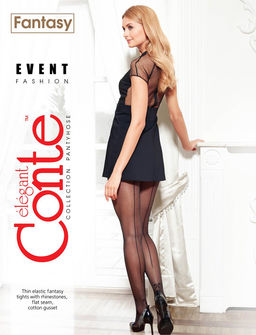 Колготки фантазийные CONTE EVENT nero