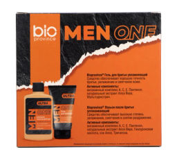 BIOPROVINCE набор ONE MEN (гель д/бритья 120мл+лосьон п/бритья 140мл)
