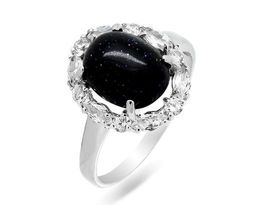 Кольцо из серебра авантюрин, К1058